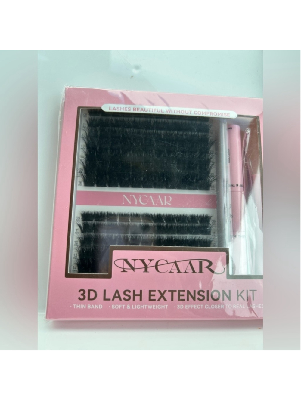 NEW NYCAAR 3D Lash Extension Kit Lash Bond Tweezers & Remover